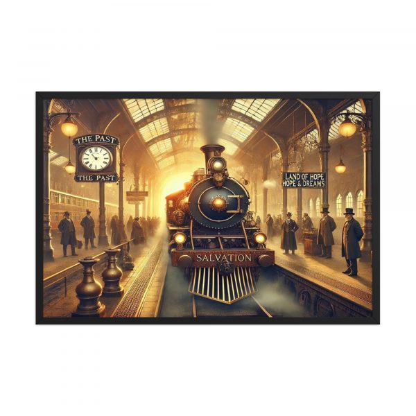 "Salvation" Train is at the Station - Fuzionique Process Art on Print