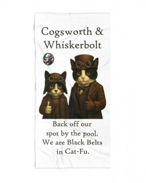 Cat-Fu Masters Beach Towel at American Pulse Merch